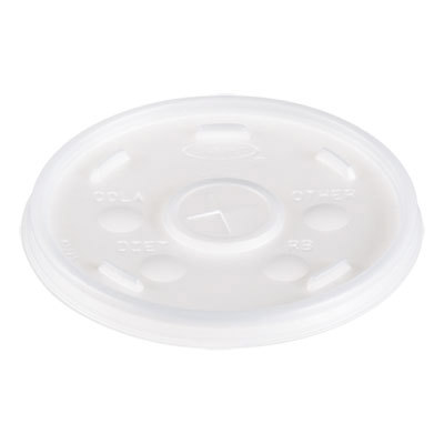 Cup Lid: Fits 16 oz Hot & Cold Foam Cups, Dome, Polystyrene, White